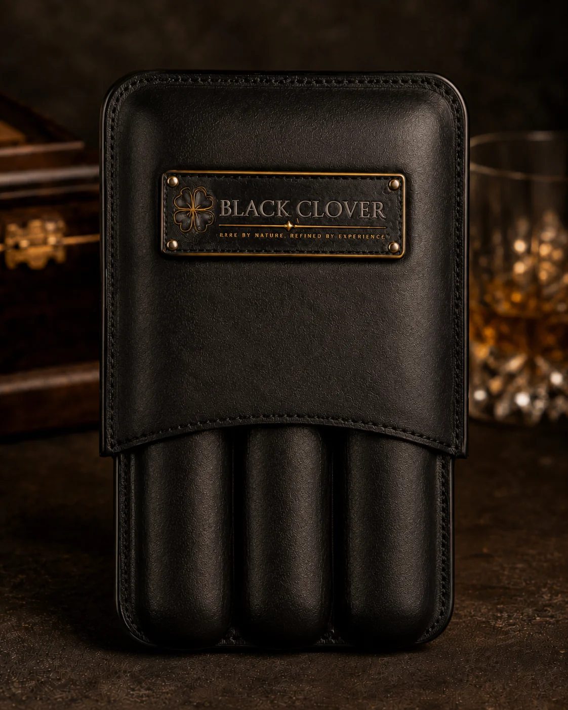 The Black Order three-cigar case