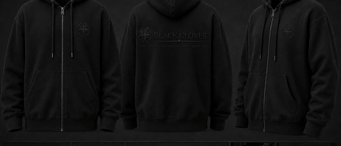 Lifestyle Collection zip hoodie — front, back and side views